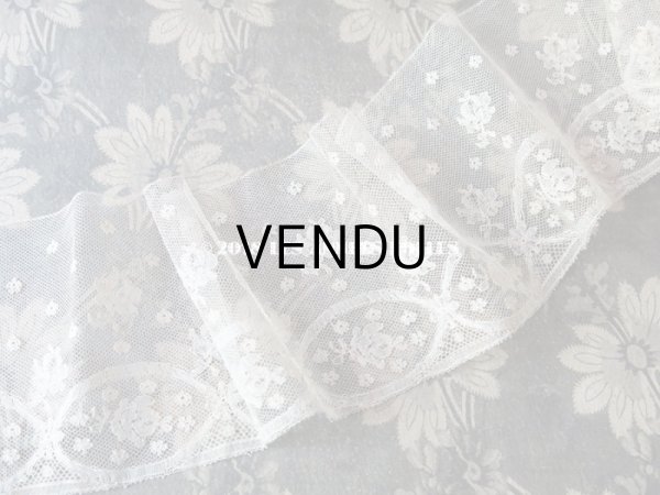 画像3: 1900年代 アンティーク 薔薇模様 手編みのレース 1.39m  (3)