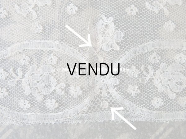 画像7: 1900年代 アンティーク 薔薇模様 手編みのレース 1.39m  (7)