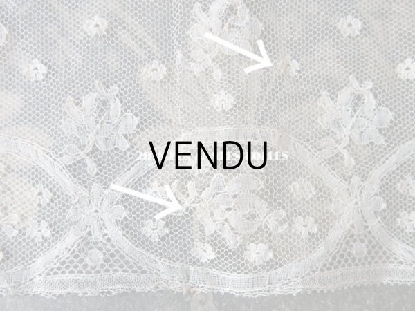画像11: 1900年代 アンティーク 薔薇模様 手編みのレース 1.39m  (11)