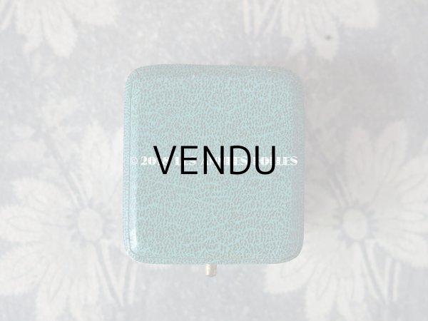 画像4: アンティーク 鈴蘭のジュエリーボックス ターコイズブルー (4)