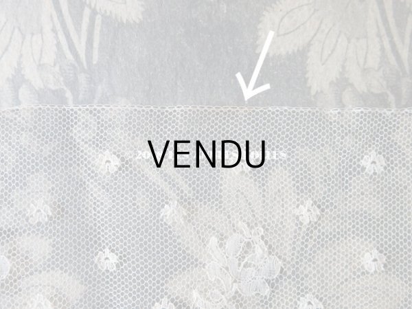 画像8: 1900年代 アンティーク 薔薇模様 手編みのレース 1.39m  (8)