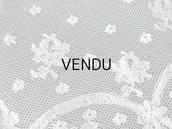 画像5: 1900年代 アンティーク 薔薇模様 手編みのレース 1.39m  (5)