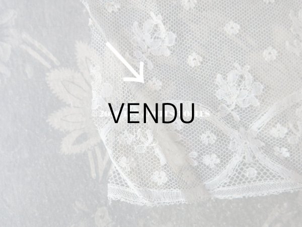 画像6: 1900年代 アンティーク 薔薇模様 手編みのレース 1.39m  (6)