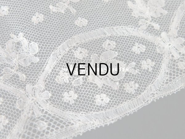 画像4: 1900年代 アンティーク 薔薇模様 手編みのレース 1.39m  (4)