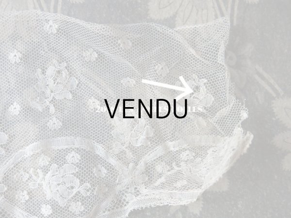 画像12: 1900年代 アンティーク 薔薇模様 手編みのレース 1.39m  (12)