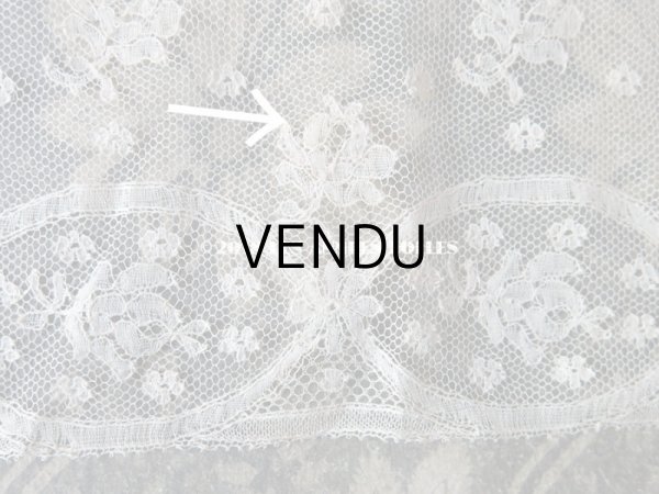 画像9: 1900年代 アンティーク 薔薇模様 手編みのレース 1.39m  (9)