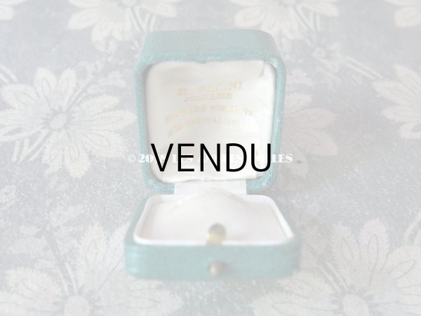 画像10: アンティーク 鈴蘭のジュエリーボックス ターコイズブルー (10)