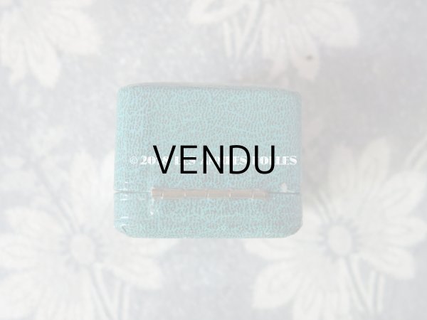 画像6: アンティーク 鈴蘭のジュエリーボックス ターコイズブルー (6)