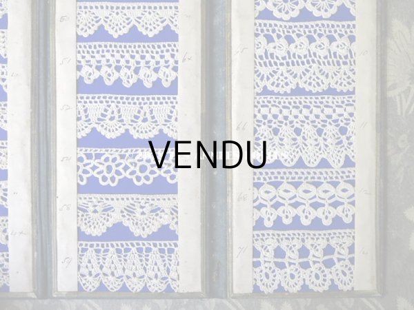 画像9: 19世紀末 アンティーク クロシェレースのサンプラー  45種 (9)