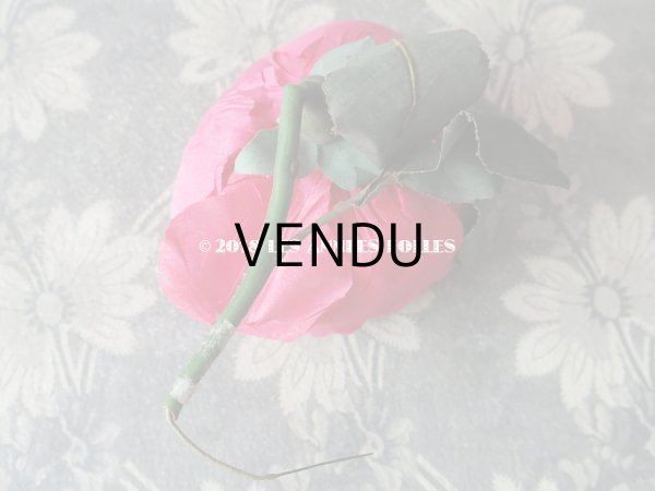 画像4: 1900年代 アンティーク シルク製 薔薇のコサージュ  (4)