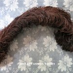 画像: 19世紀末 アンティーク  帽子用 フェザー チョコレートブラウン 羽飾り