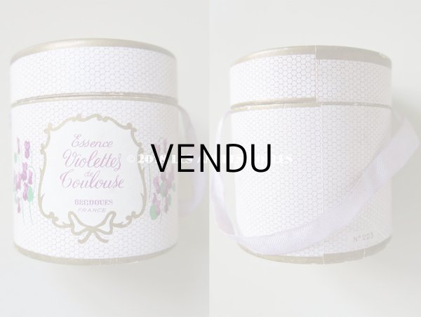 画像5: アンティーク 菫の小さなパフュームボックス＆ボトル  ESSENCE VIOLETTES DE TOULOUSE - BERDOUES FRANCE - (5)