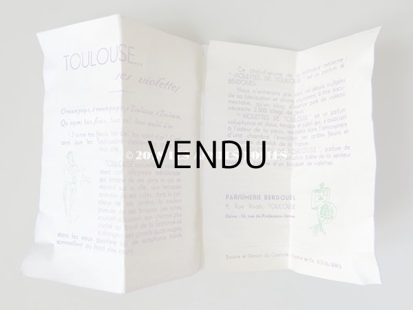 画像7: アンティーク 菫の小さなパフュームボックス＆ボトル  ESSENCE VIOLETTES DE TOULOUSE - BERDOUES FRANCE - (7)