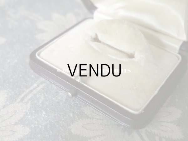 画像9: アンティーク 本革 ジュエリーボックス 王冠 & モノグラム　【MB】  (9)