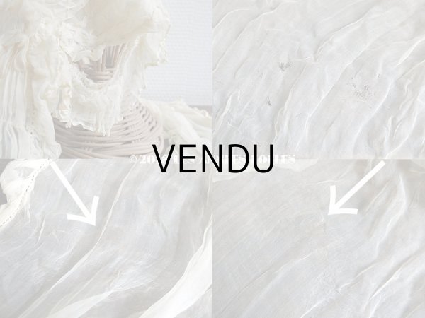 画像7: アンティーク マリアージュのヘッドドレス　シルクオーガンジーのフリル (7)