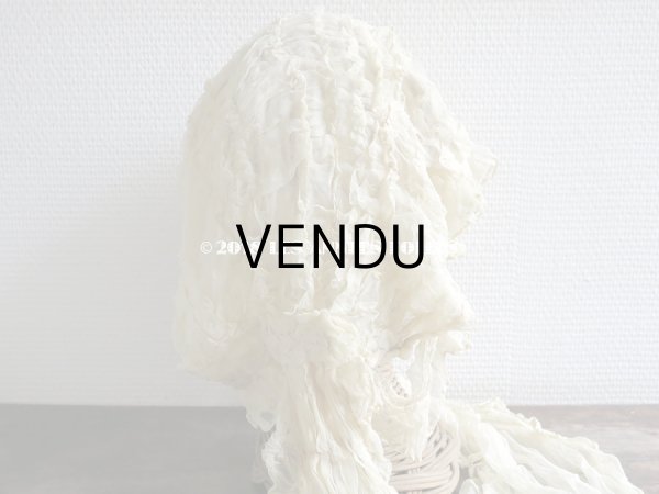 画像3: アンティーク マリアージュのヘッドドレス　シルクオーガンジーのフリル (3)