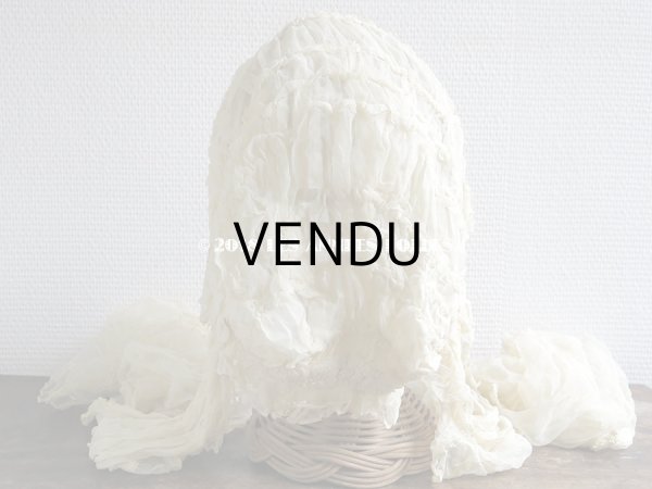 画像4: アンティーク マリアージュのヘッドドレス　シルクオーガンジーのフリル (4)