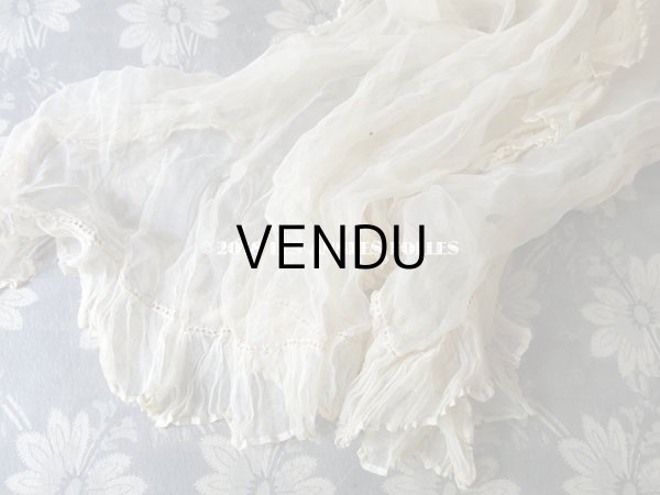 画像17: アンティーク マリアージュのヘッドドレス　シルクオーガンジーのフリル (17)