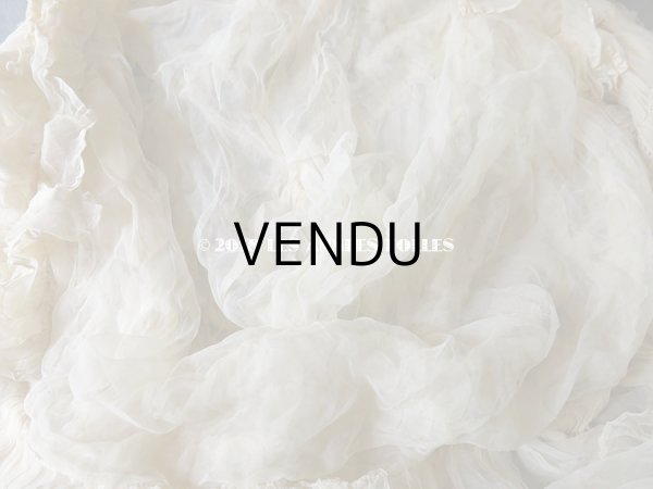 画像18: アンティーク マリアージュのヘッドドレス　シルクオーガンジーのフリル (18)