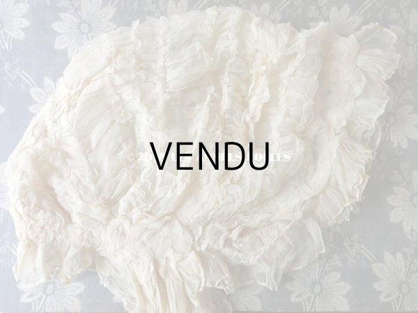 画像14: アンティーク マリアージュのヘッドドレス　シルクオーガンジーのフリル (14)