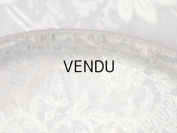 画像4: 19世紀末 アンティーク トレイ　ロココトリム＆レースの装飾 小物入れ (4)