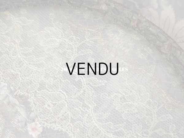 画像6: 19世紀末 アンティーク トレイ　ロココトリム＆レースの装飾 小物入れ (6)