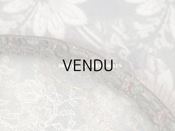 画像5: 19世紀末 アンティーク トレイ　ロココトリム＆レースの装飾 小物入れ (5)