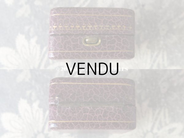 画像5: アンティーク ジュエリーボックス 金彩入り パープル (5)