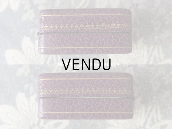 画像4: アンティーク ジュエリーボックス 金彩入り パープル (4)