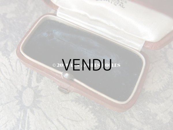 画像7: アンティーク 本革 ジュエリーボックス モノグラム　【P.W.】  (7)