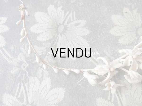 画像3: 1900年代 アンティーク ワックスフラワーのヘッドリース オレンジブロッサム ウェディング 結婚式 ティアラ (3)