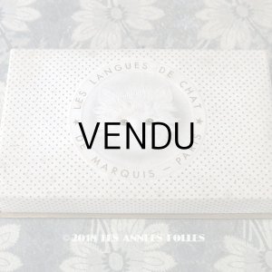 画像: アンティーク 『ショコラ・フランソワ・ マルキ』　ラングドシャのお菓子箱  LES LANGUES DE CHAT - CHOCOLAT FRANCOIS MARQUIS PARIS -
