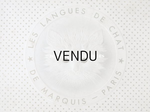 画像3: アンティーク 『ショコラ・フランソワ・ マルキ』　ラングドシャのお菓子箱  LES LANGUES DE CHAT - CHOCOLAT FRANCOIS MARQUIS PARIS - (3)