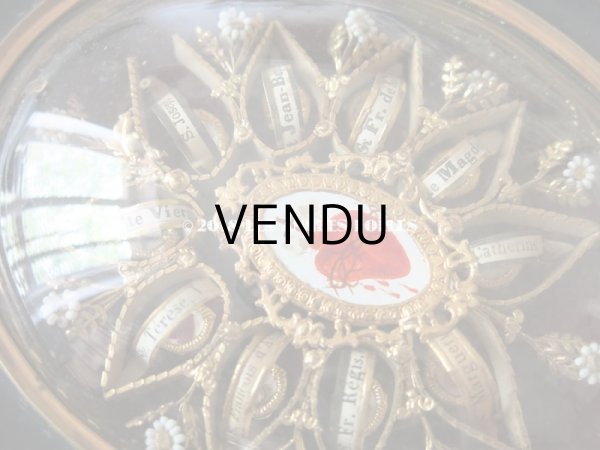 画像3: 19世紀 アンティーク ルリケール　聖遺物のガラスフレーム  聖人の遺品 (3)