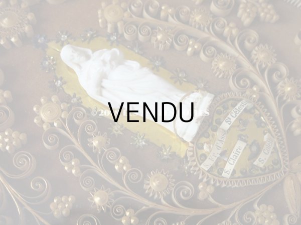 画像4: 19世紀 アンティーク ルリケール　聖遺物のガラスフレーム  聖人の遺品 (4)