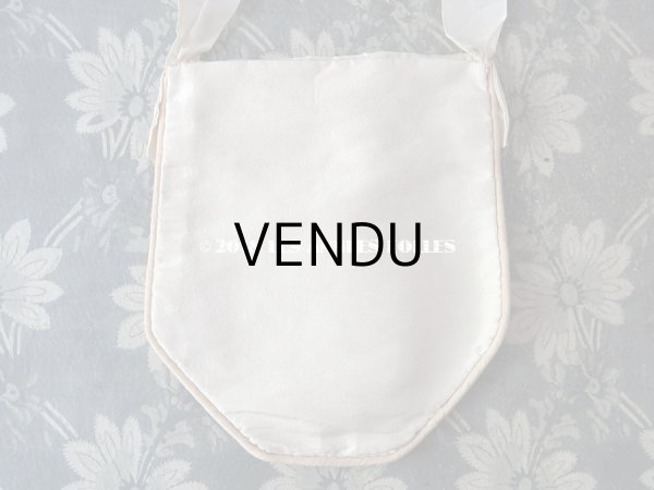 画像3: アンティーク モノグラム刺繍入り  オモニエール ＆ 白レザーグローブのセット (3)