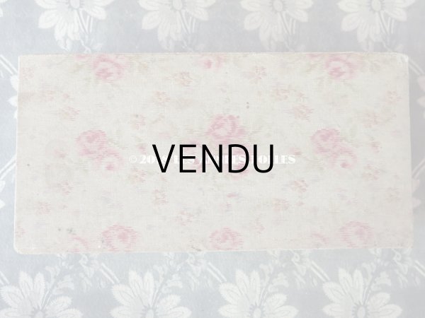 画像14: 1900年代 アンティーク カルトナージュチェスト  薔薇模様 ミラー付 (14)