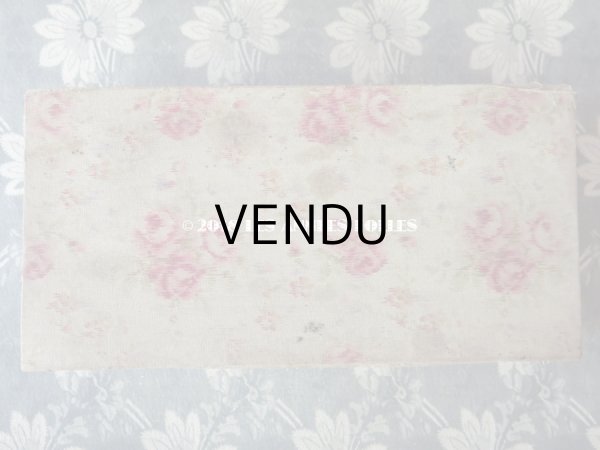 画像10: 1900年代 アンティーク カルトナージュチェスト  薔薇模様 ミラー付 (10)