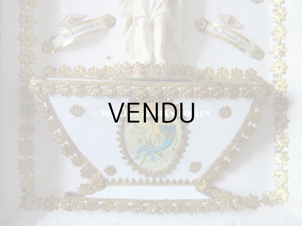 画像5: 19世紀 アンティーク ルリケール　聖遺物のガラスフレーム  聖人の遺品 (5)