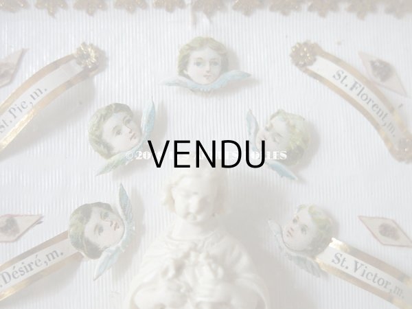 画像3: 19世紀 アンティーク ルリケール　聖遺物のガラスフレーム  聖人の遺品 (3)