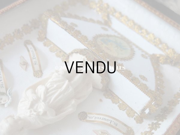 画像6: 19世紀 アンティーク ルリケール　聖遺物のガラスフレーム  聖人の遺品 (6)