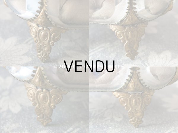 画像9: 19世紀 アンティーク ジュエリーボックス　オクタゴナル　スモーキーパープルのクッション (9)