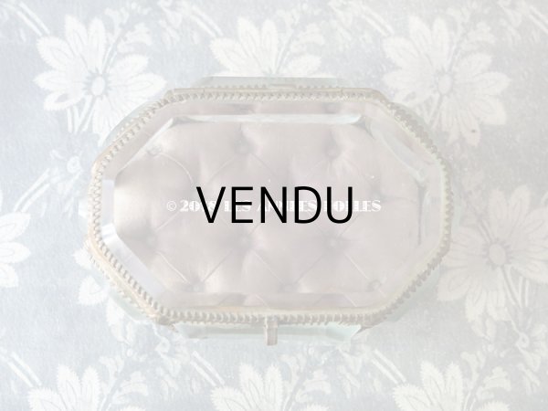 画像10: 19世紀 アンティーク ジュエリーボックス　オクタゴナル　スモーキーパープルのクッション (10)