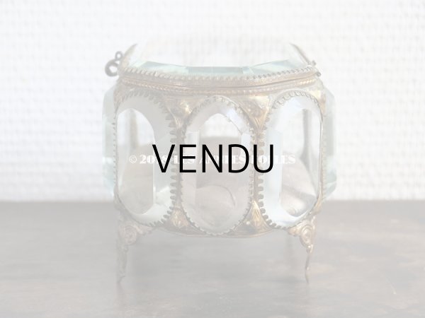 画像6: 19世紀 アンティーク ジュエリーボックス　オクタゴナル　スモーキーパープルのクッション (6)