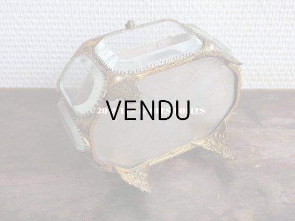 画像8: 19世紀 アンティーク ジュエリーボックス　オクタゴナル　スモーキーパープルのクッション (8)