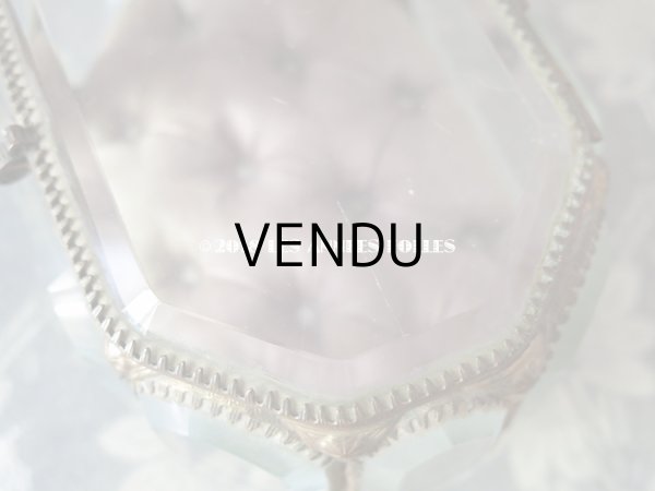 画像12: 19世紀 アンティーク ジュエリーボックス　オクタゴナル　スモーキーパープルのクッション (12)