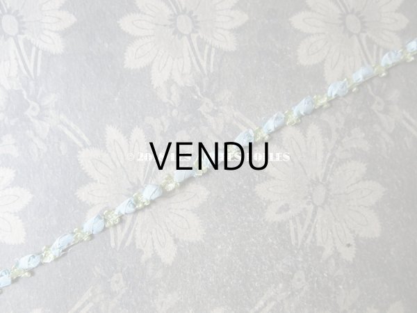 画像3: 未使用 アンティーク ロココトリム 淡いブルーの薔薇 ロココリボン  (3)