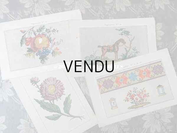 画像8: 19世紀 アンティーク 刺繍図案帳 LA MAITRESSE DE BRODERIE  (8)