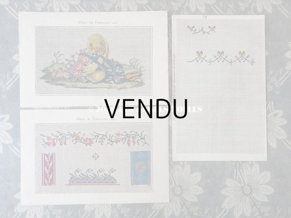 画像12: 19世紀 アンティーク 刺繍図案帳 LA MAITRESSE DE BRODERIE  (12)