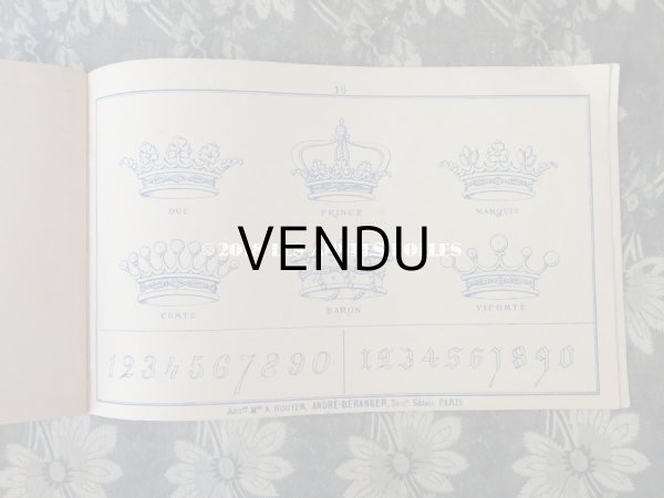画像7: アンティーク 刺繍図案帳 ALPHABETS DE BRODERIE ANE.MON.A POUYER J.JAMES WEILL Succr. de ANDRE-BERANGER EDITEUR PARIS (7)